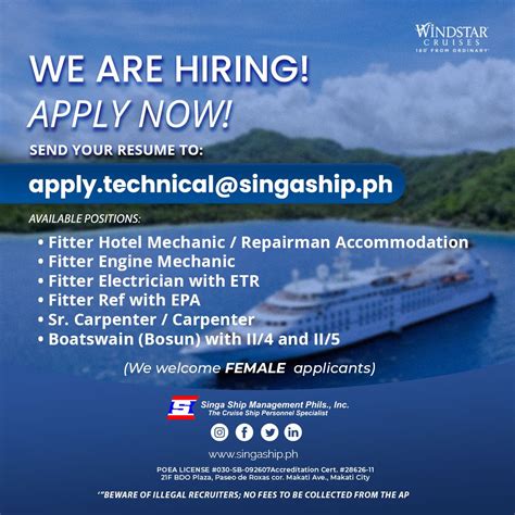 Singa Ship Management Phils., Inc. Careers and Employment.